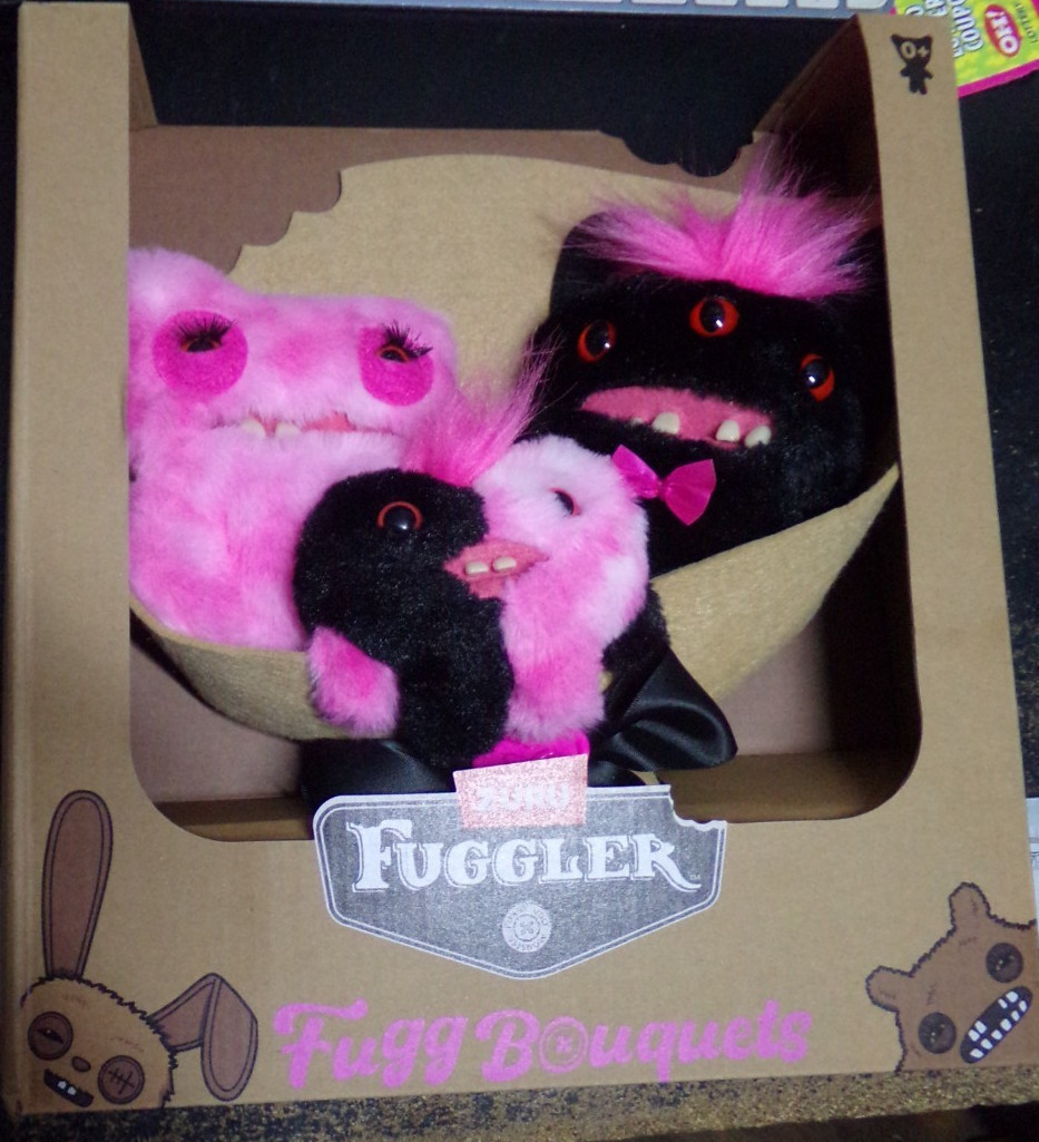 Fuggler Bouquet: 2x9 Inch + 1x3.5 Plush 3.5 inches to 9 inches, Bouquet - NIB