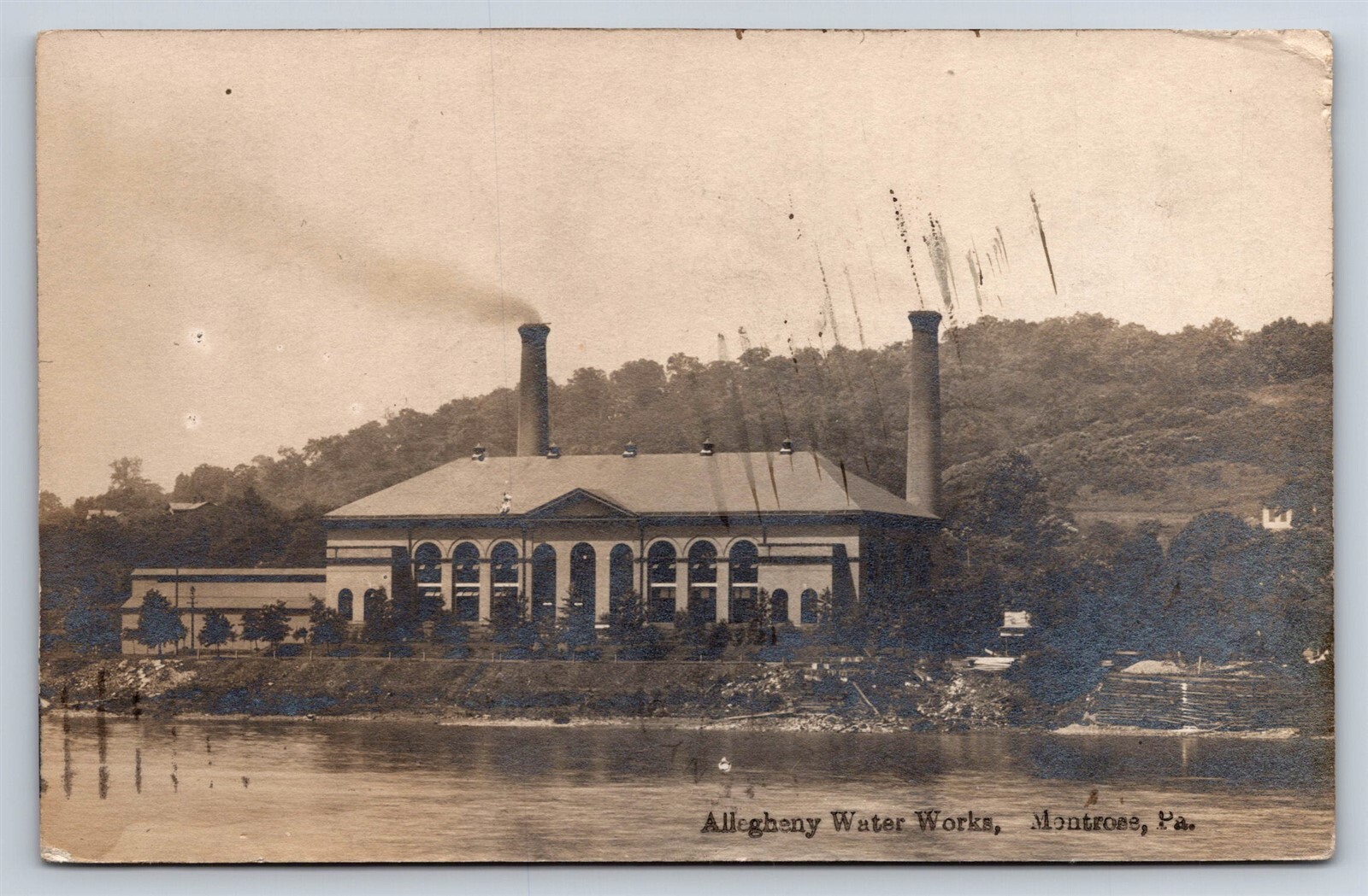 Postcard PA Montrose Pennsylvania Allegheny Water Works RPPC c1907 G37 Postcard PA Montrose Pennsylvania Allegheny Water Works RPPC c1907 G37