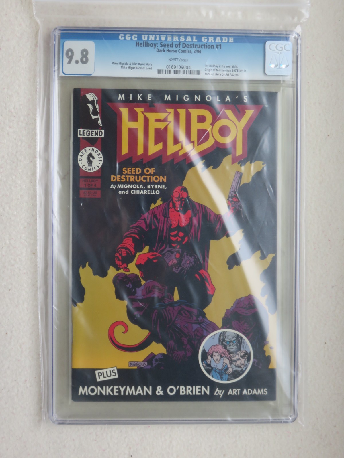 Hellboy: Seeds of Destruction #1 * 1st Hellboy Title * CGC 9.8 White Pages Hellboy: Seeds of Destruction #1 * 1st Hellboy Title * CGC 9.8 White Pages