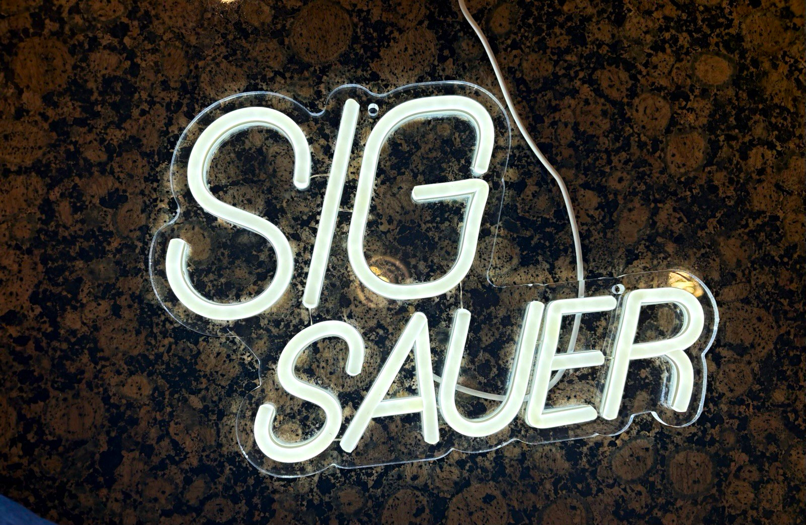 SIG SAUER White LED Neon Style Sign Neon Sign with Power Cord