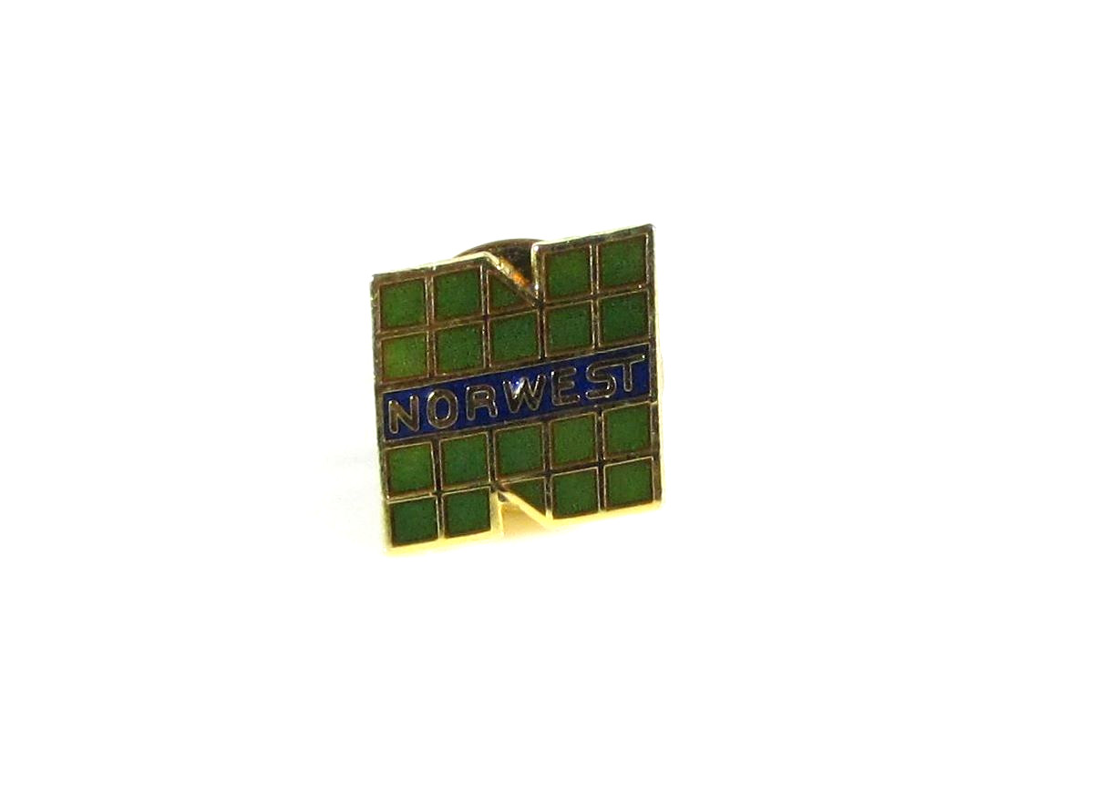 Vintage Norwest Bank Logo Enamel Lapel Pin Gold Tone Corporate Banking Vintage Norwest Bank Logo Enamel Lapel Pin Gold Tone Corporate Banking