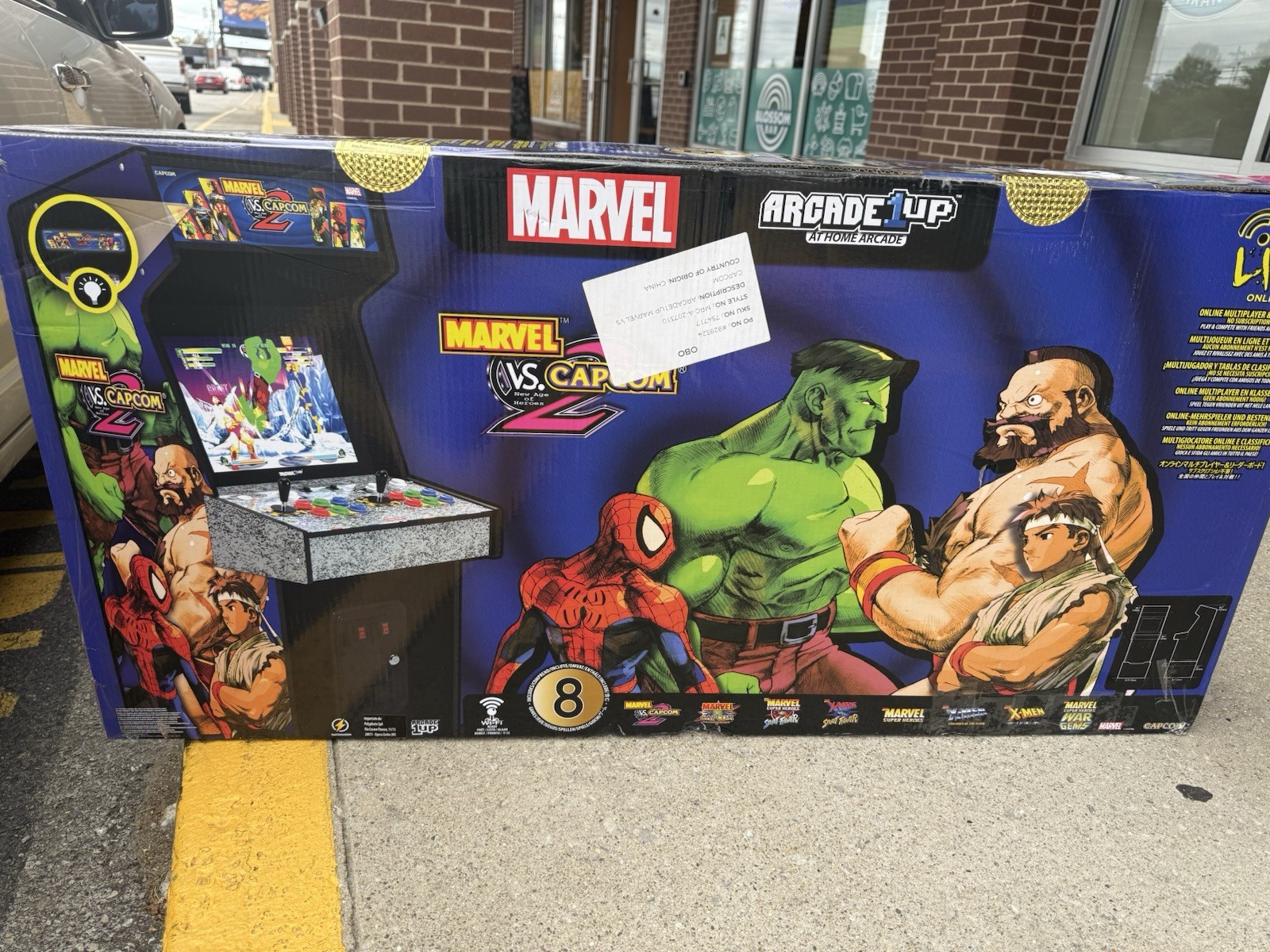 Arcade 1UP Marvel Vs Capcom 2 New In Box Sealed Arcade Machine with Lit Marquee