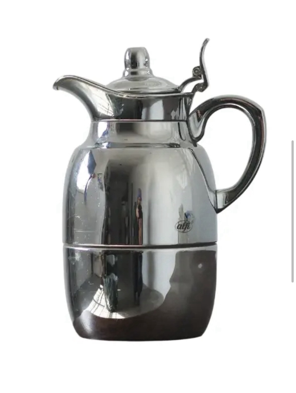 AEFI Original Western GERMANY Vintage Insulated Chrome Coffee Pitcher 1.25L