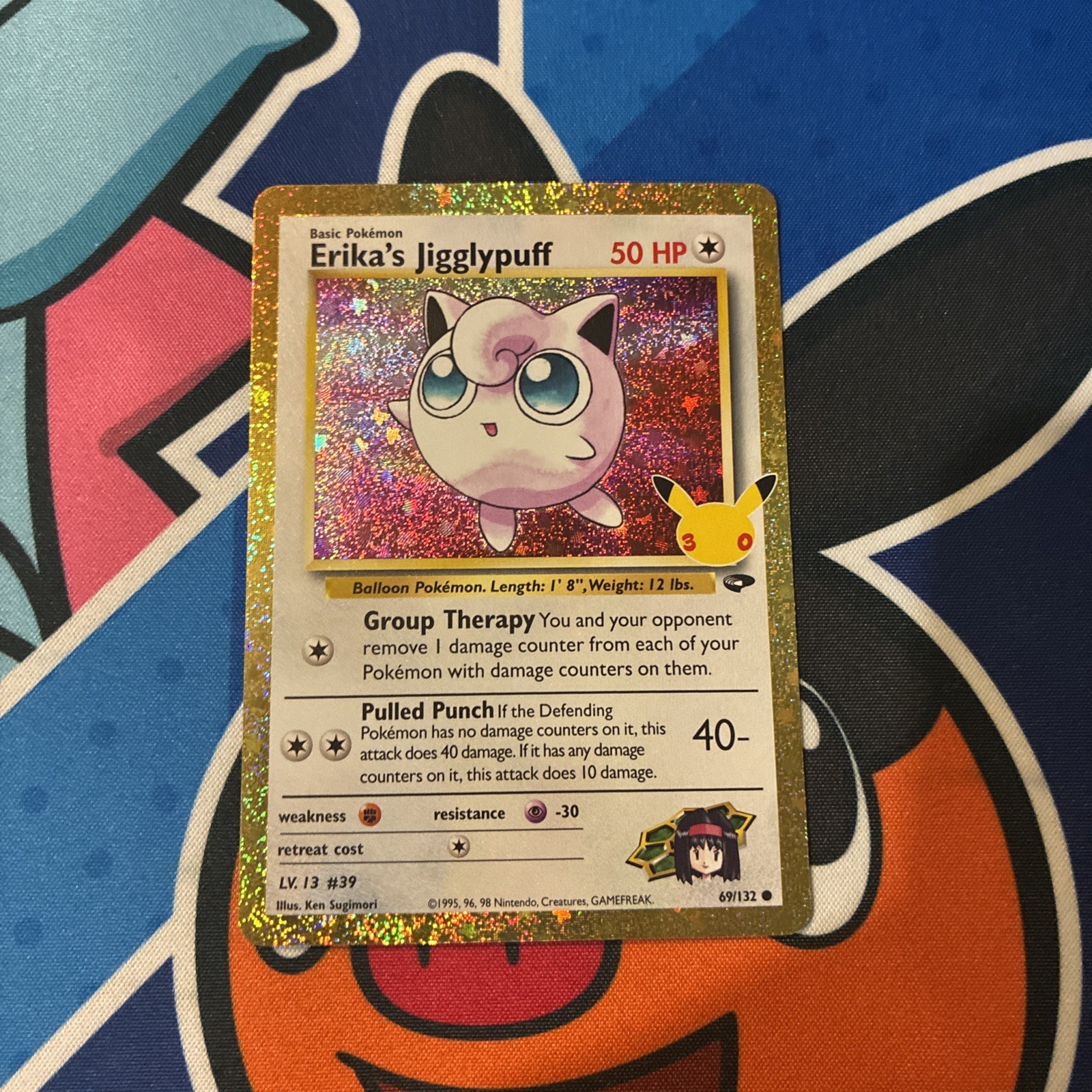 Pokémon Erika\'s Jigglypuff 69/132 Holo Gym Heroes English 30th Anniversary NM