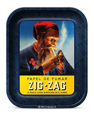 ZIG-ZAG Large Metal Rolling Tray - Vintage Blue ZIG-ZAG Large Metal Rolling Tray - Vintage Blue