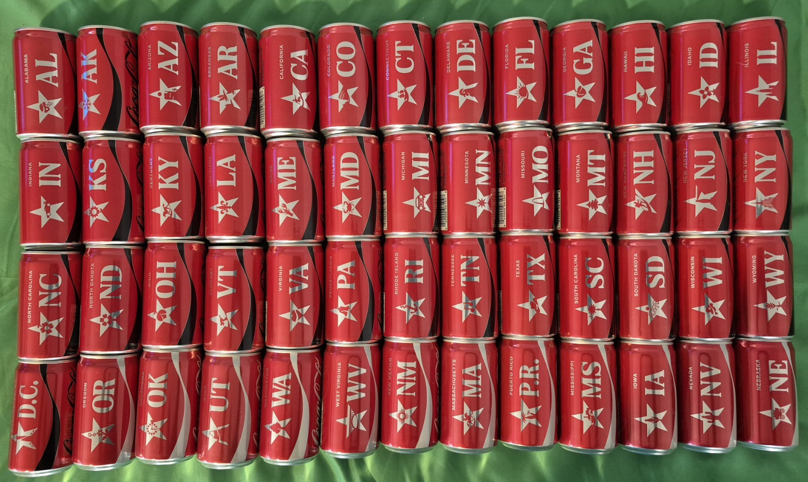 Coca-Cola America250. Mini 52 STATES CANS Collection. Original-&-Zero Coca-Cola America250. Mini 52 STATES CANS Collection. Original-&-Zero