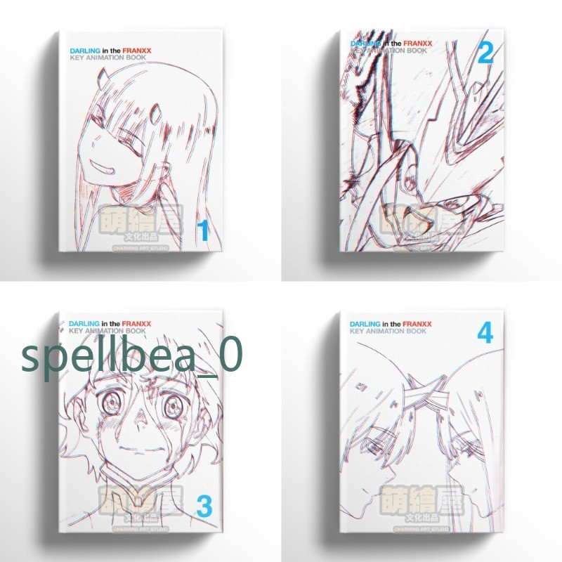 NEW DARLING in The FRANXX Animation Art Book Vol 1‑4 Set Anime Collection Gift