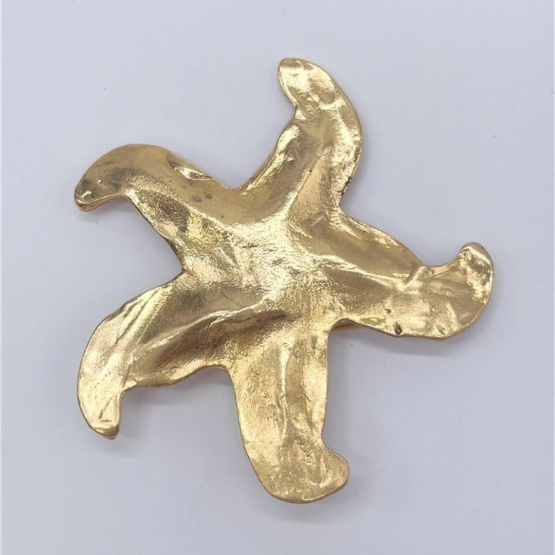 Yves Saint Laurent Starfish Brooch Vintage Gold Rare Collectible