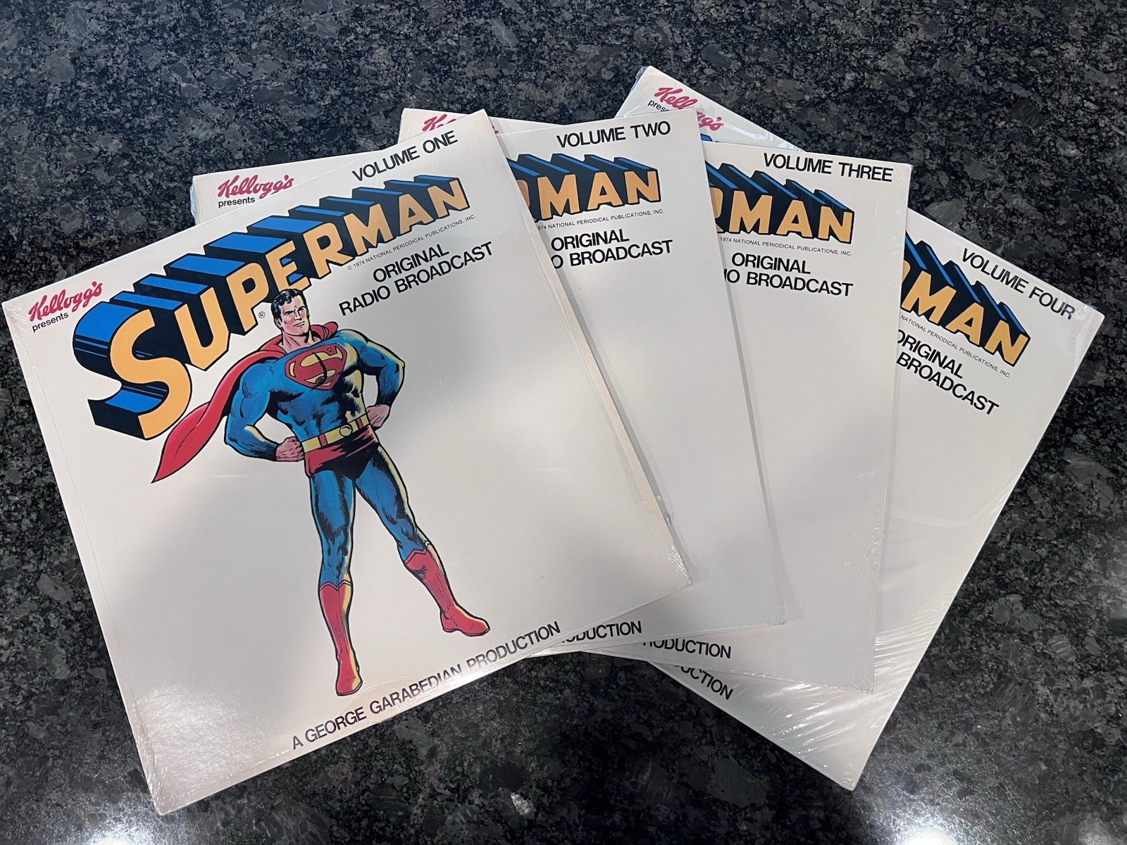 Superman Original Radio Broadcast Vol 1-4 Presented by Kellogg\'s Lp in shrink