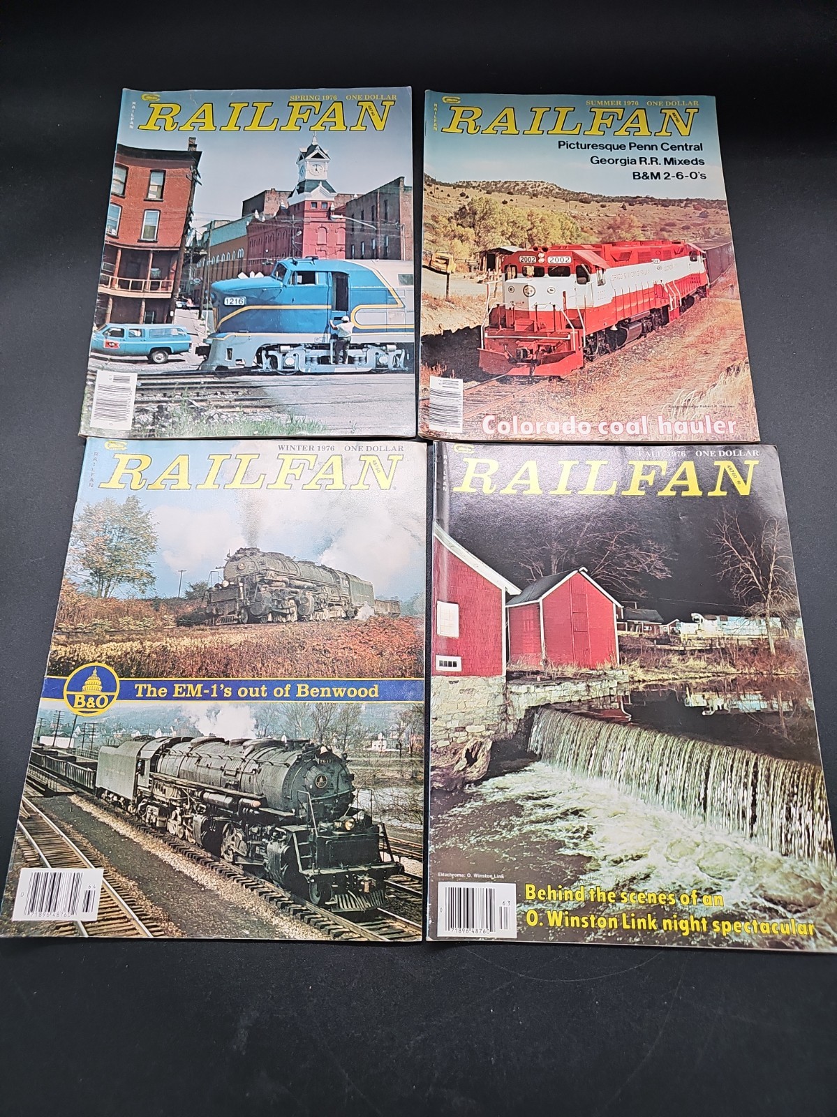 Railfan Magazine 1976 Lot of 4 Issues, Train & Railroad History, VG+ Cond Railfan Magazine 1976 Lot of 4 Issues, Train & Railroad History, VG+ Cond
