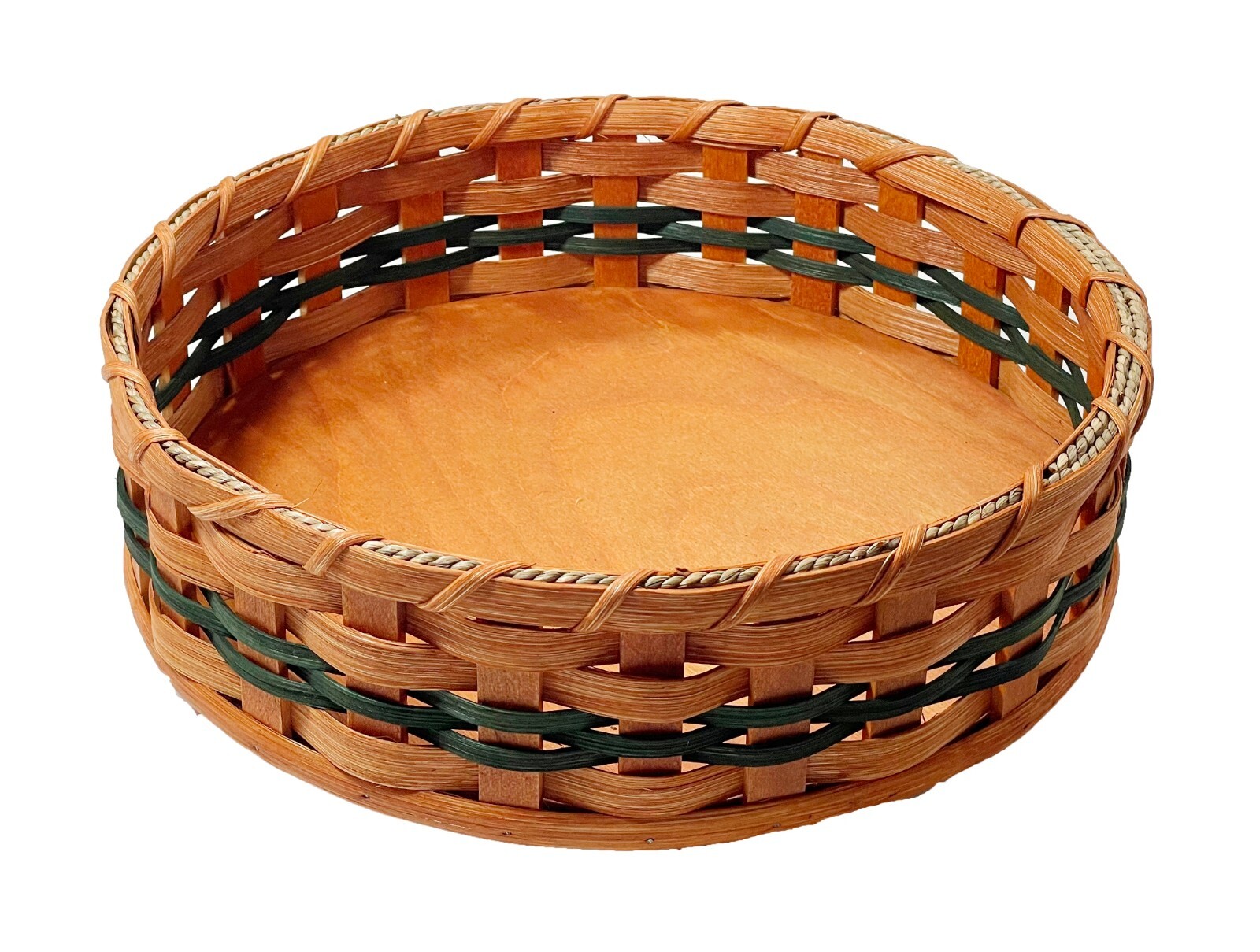 Amish Handmade Tabletop Lazy Susan Oak Storage Basket - 12\ Amish Handmade Tabletop Lazy Susan Oak Storage Basket - 12\