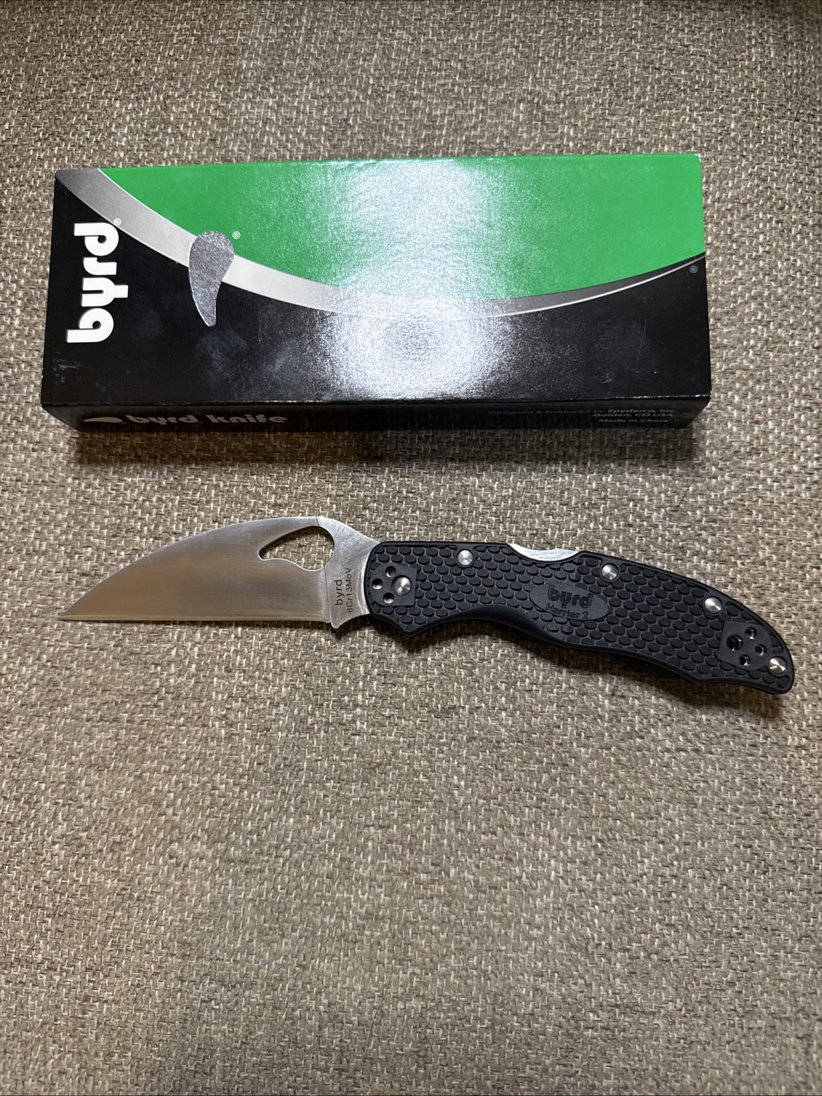 Brand New Spyderco Byrd Harrier 2 Wharncliffe Blade Lockback Knife BY01PBKWC2 Brand New Spyderco Byrd Harrier 2 Wharncliffe Blade Lockback Knife BY01PBKWC2