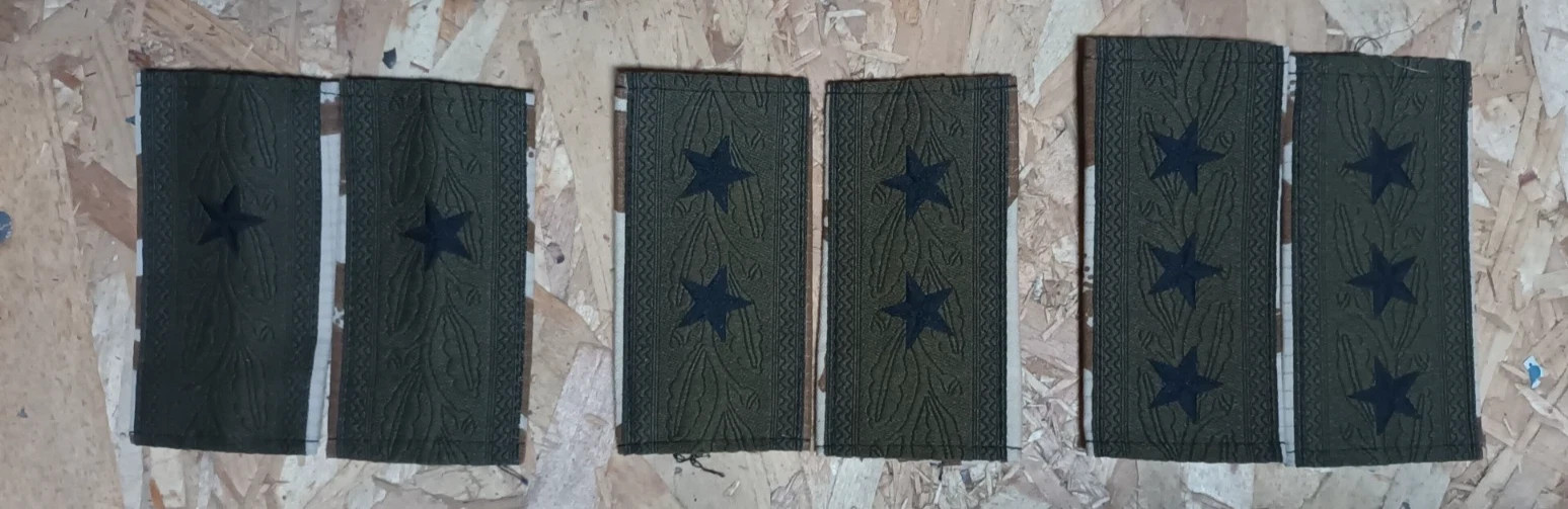 set of three pairs, general rank, Romanian army desert camouflage support set of three pairs, general rank, Romanian army desert camouflage support