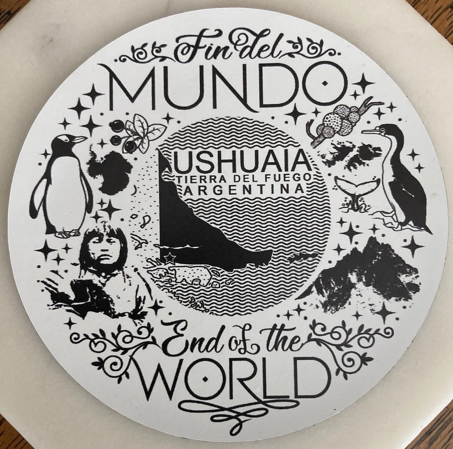 Ushuaia Tierra de Fuego Argentina Refrigerator Souvenir Magnet “End of the World