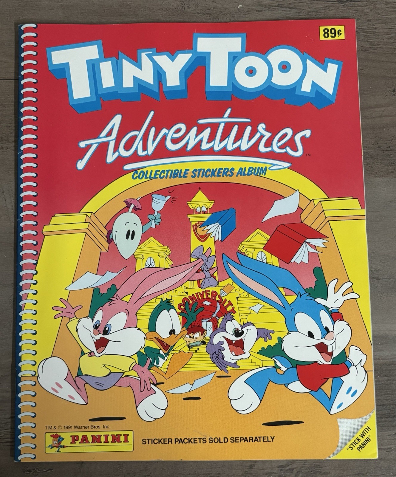 TINY TOON Adventures: Collectible Stickers Album - 1991 Vintage Panini RARE