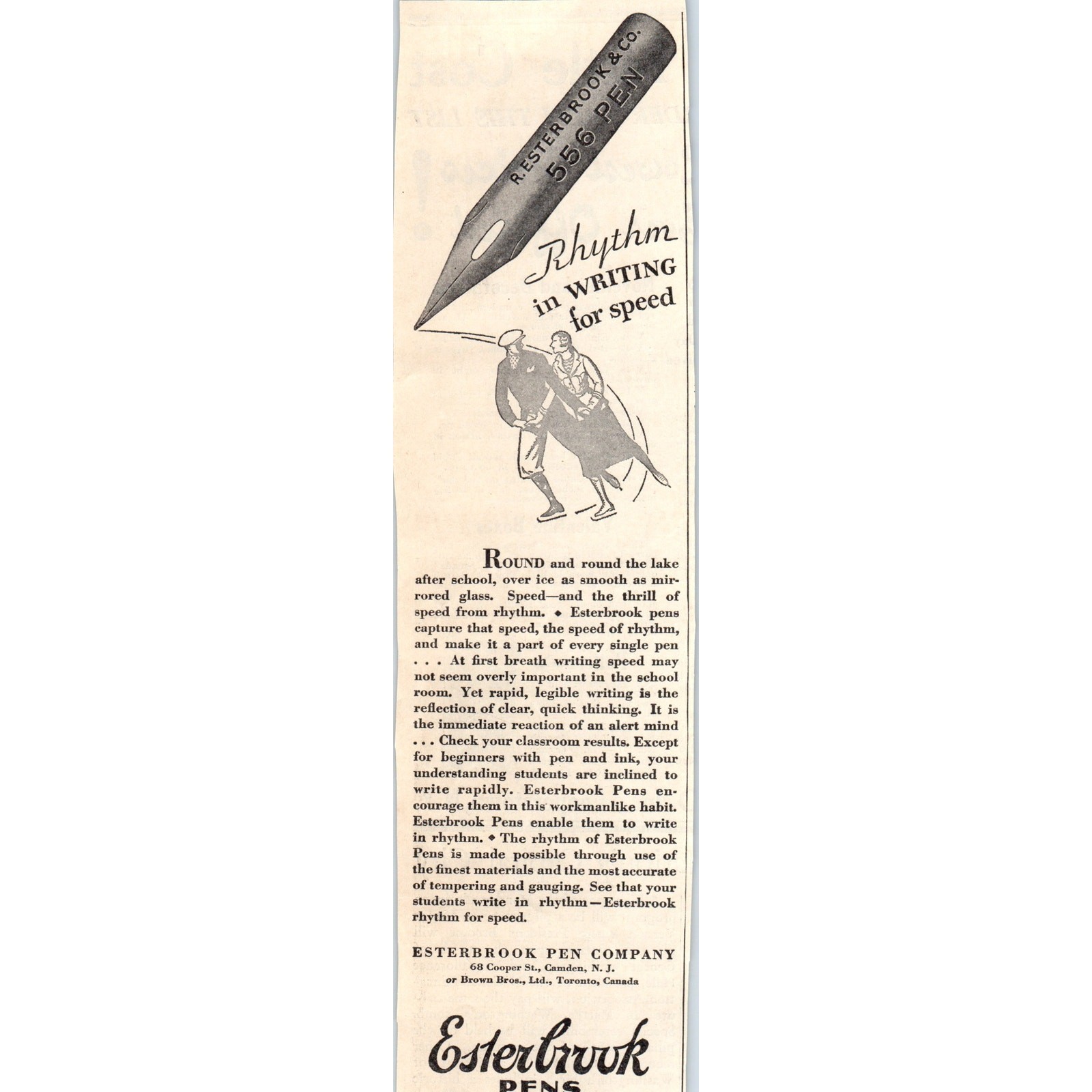 R. Esterbrook & Co 556 Pen 1930s Instructor Magazine Advertisement AE4-I1
