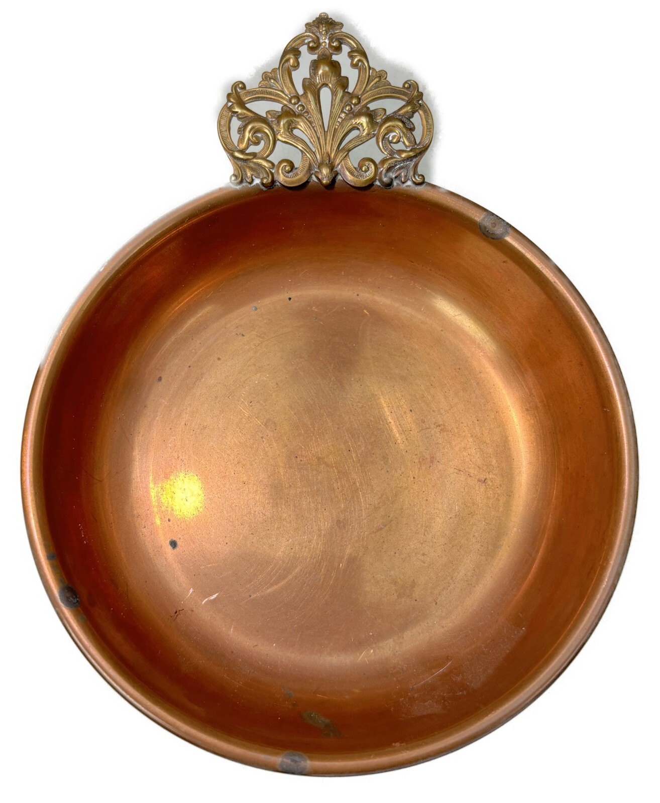 MCM Copper Brass Metal Catchall Bowl Trinket Dish
