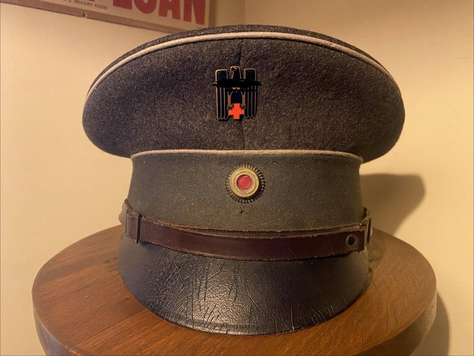 WWII WW2 German Red Cross (DRK) Visor Cap