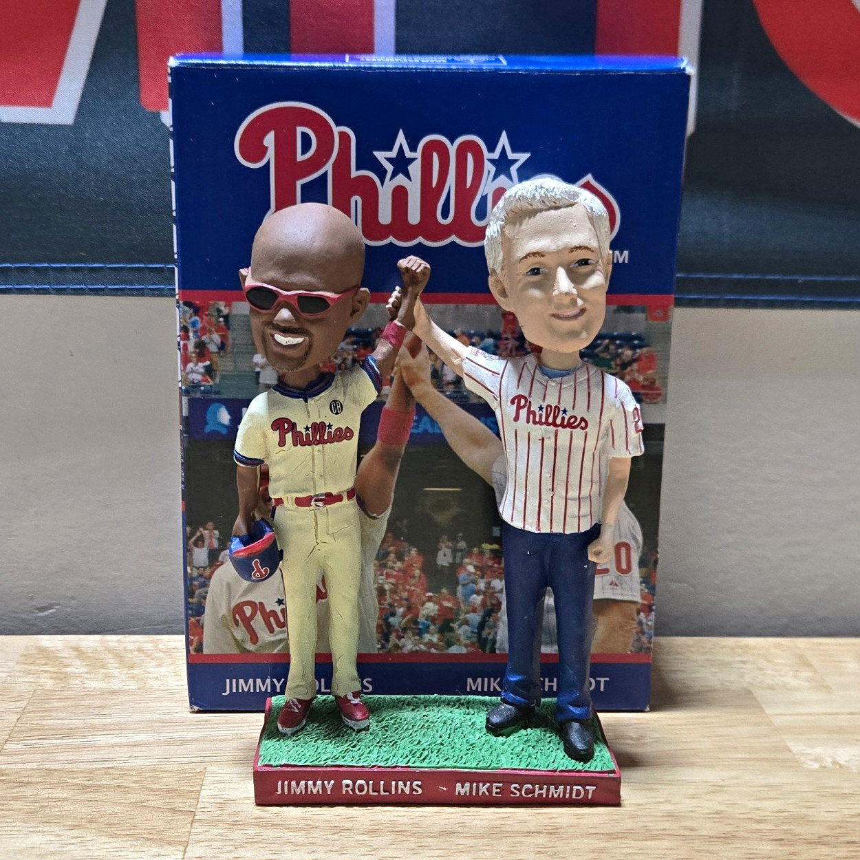 Jimmy Rollins and Mike Schmidt Philadelphia Phillies Group Leader Bobblehead 