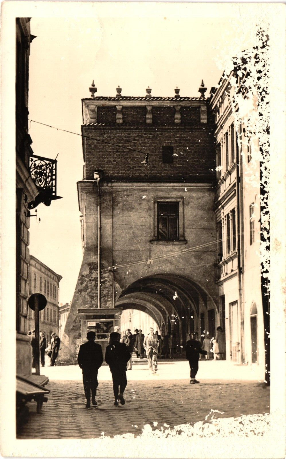 POLAND Tarnow Main Square Renaissance Architecture Vintage Real Photo Postcard
