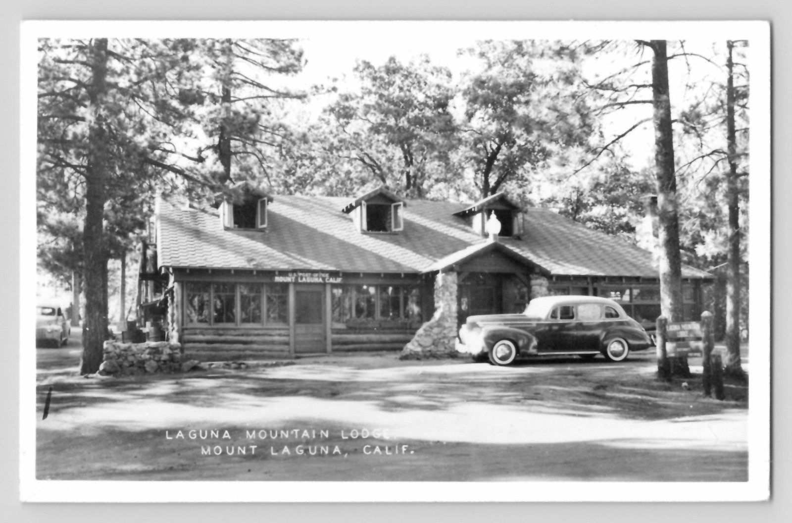 RPPC Post Office Laguna Mountain Lodge Mount Laguna California 1945 UNP Postcard RPPC Post Office Laguna Mountain Lodge Mount Laguna California 1945 UNP Postcard