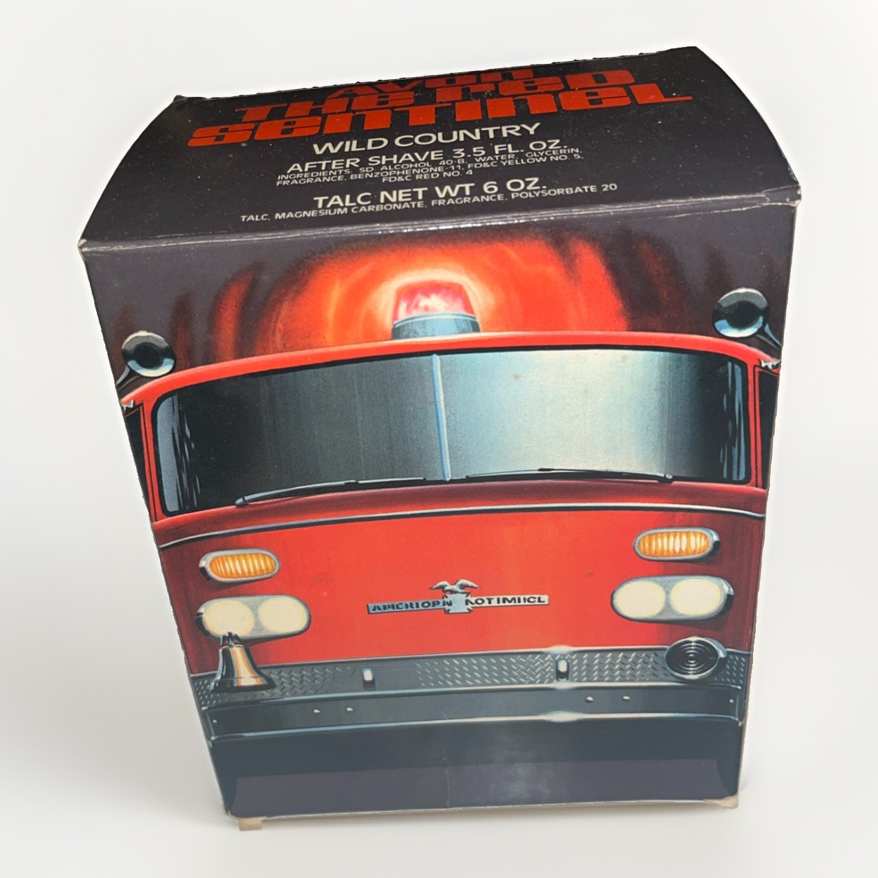 Vintage AVON THE RED SENTINEL WILD COUNTRY FIRE TRUCK After-shave & Talc w/box