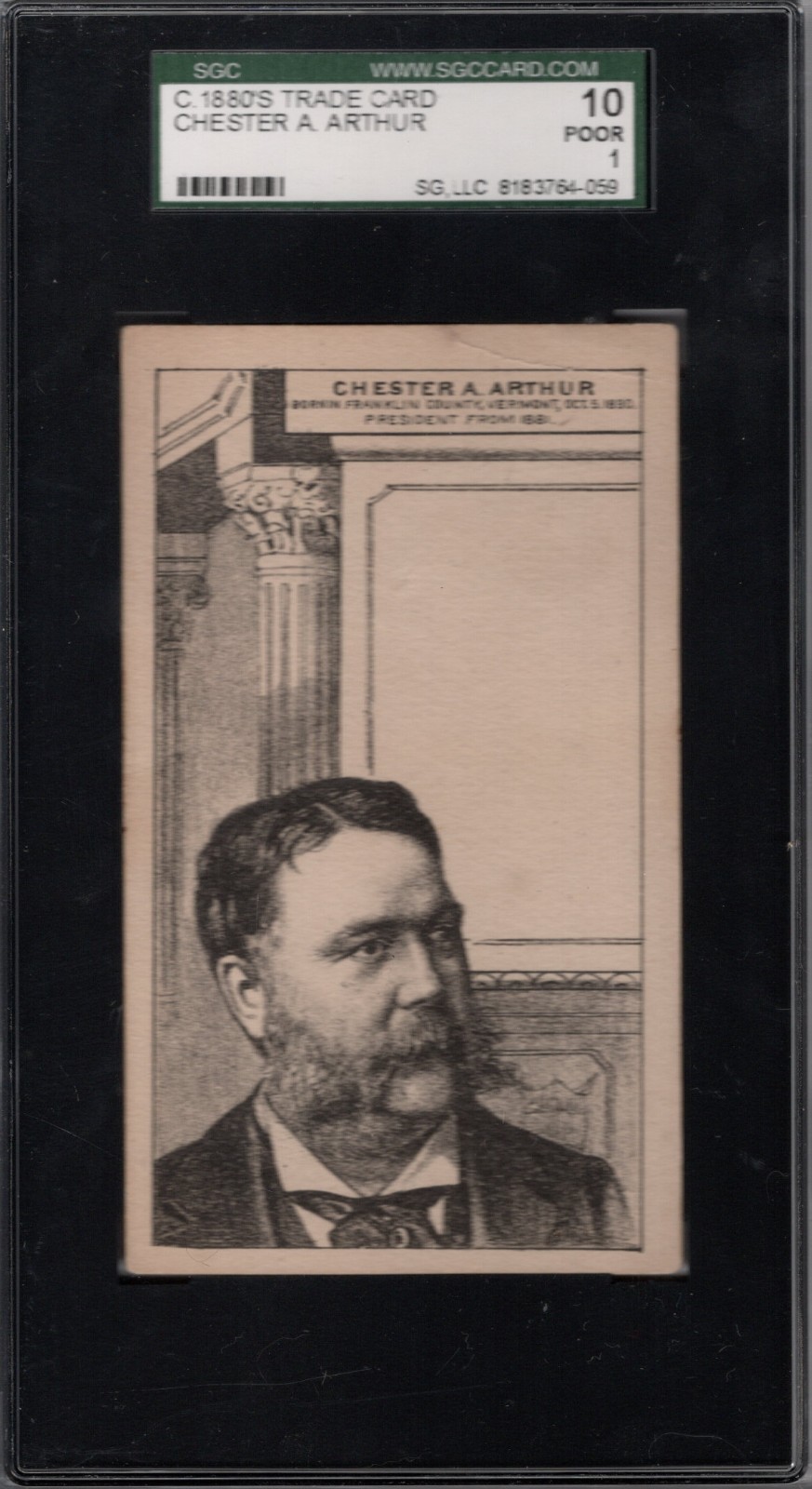 1880\'s H602 Trade Card Chester A Arthur (21st US President) 1880\'s H602 Trade Card Chester A Arthur (21st US President)