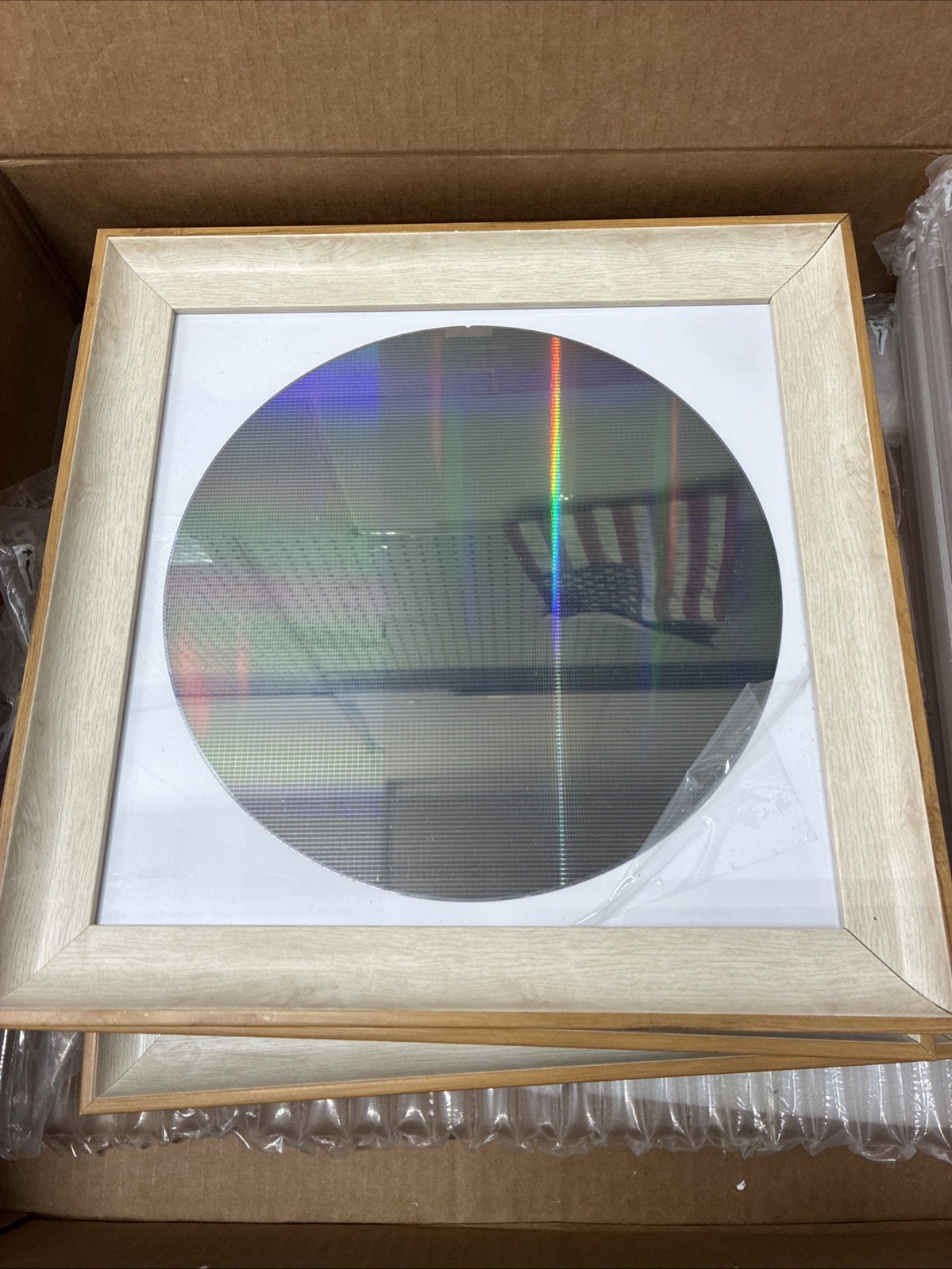 Framed Silicon Wafer Displays 16”x16” Frames Qty 3