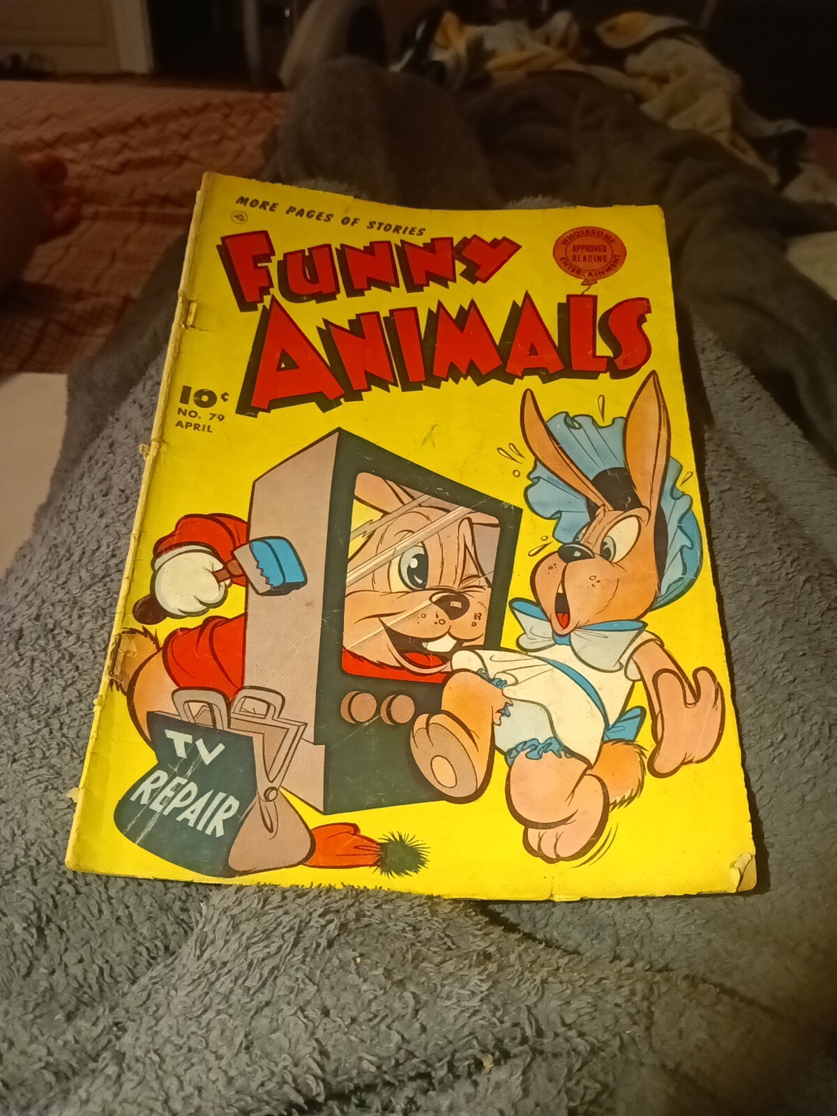 Fawcett's Funny Animals #79 Golden Age Comics 1953 Hoppy The Shazam Marvel Bunny Fawcett's Funny Animals #79 Golden Age Comics 1953 Hoppy The Shazam Marvel Bunny
