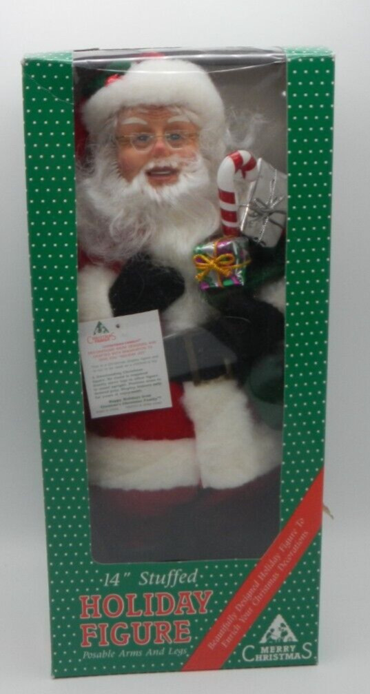 Christmas SANTA CLAUS Figure Posable Arms & Legs 14 Christmas SANTA CLAUS Figure Posable Arms & Legs 14