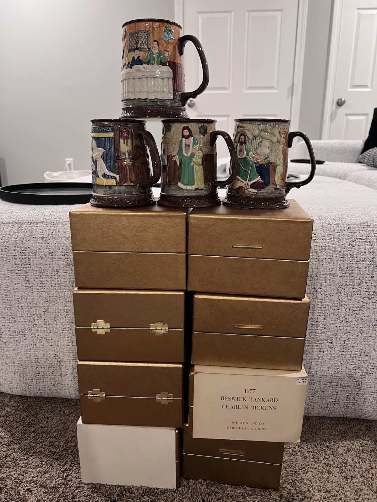 Lot Of 12 Vintage Beswick Royal Doulton Charles Dickens Christmas Carol Mugs 🔥