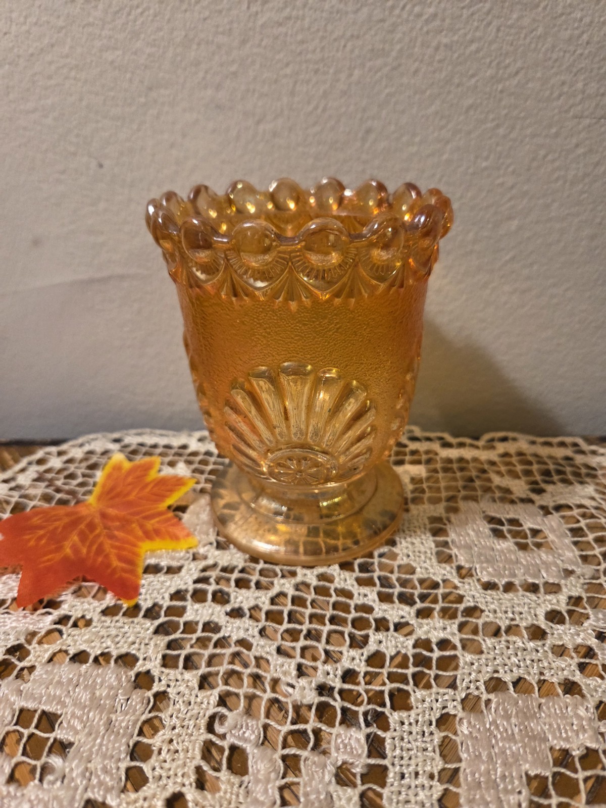 Vintage Rare Westmoreland Marigold Iridescent Carnival Glass Sugar Bowl No Lid Vintage Rare Westmoreland Marigold Iridescent Carnival Glass Sugar Bowl No Lid