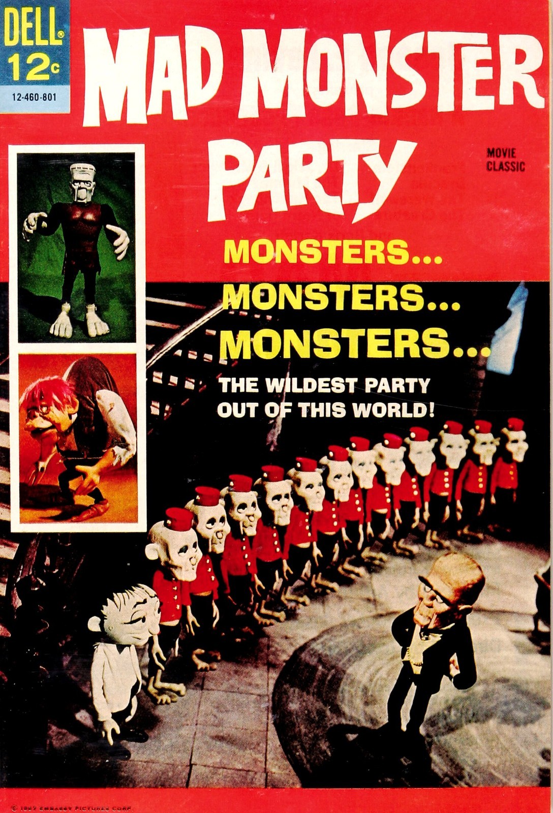 Dell Movie Classics #31 Mad Monster Party Photocopy Comic Book Dell Movie Classics #31 Mad Monster Party Photocopy Comic Book
