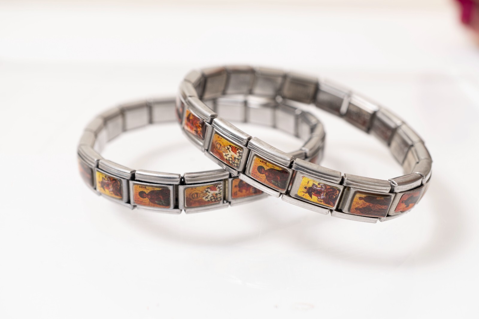 Metal Bracelet with Icons of saints 1pcs (Stainless Steel) Christian Gift.
