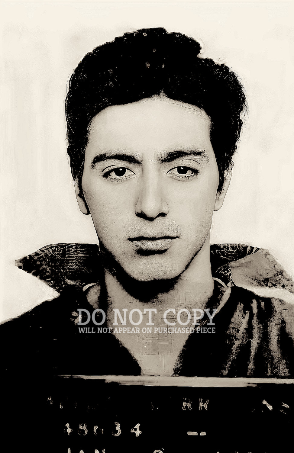 Al Pacino Mugshot Art 11 X 17 - Stunning 1961 Mug Shot Portrait - Poster Print 