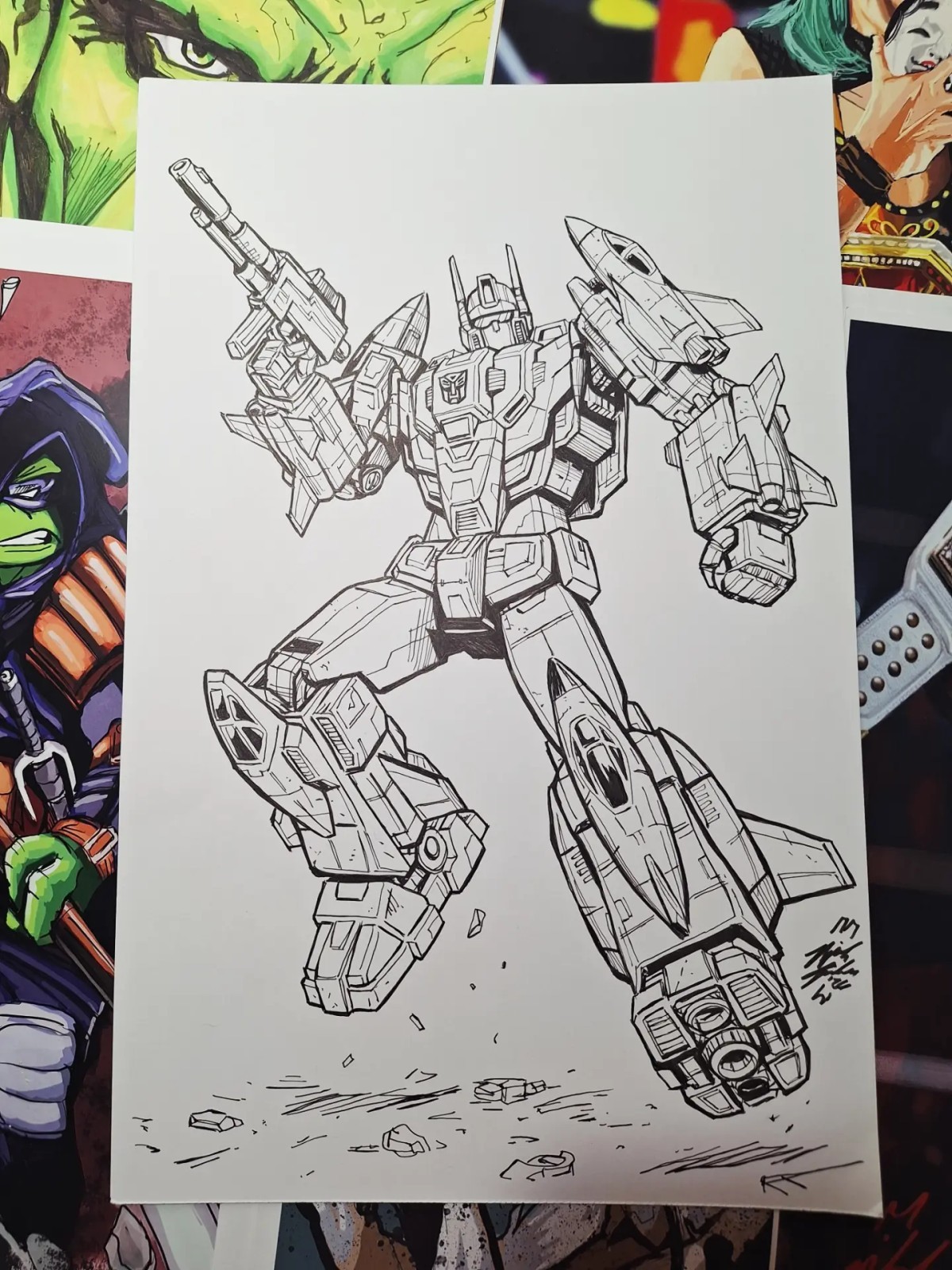 Superion 11x17 Original Inked Art Signed by Michael Fulcher Superion 11x17 Original Inked Art Signed by Michael Fulcher