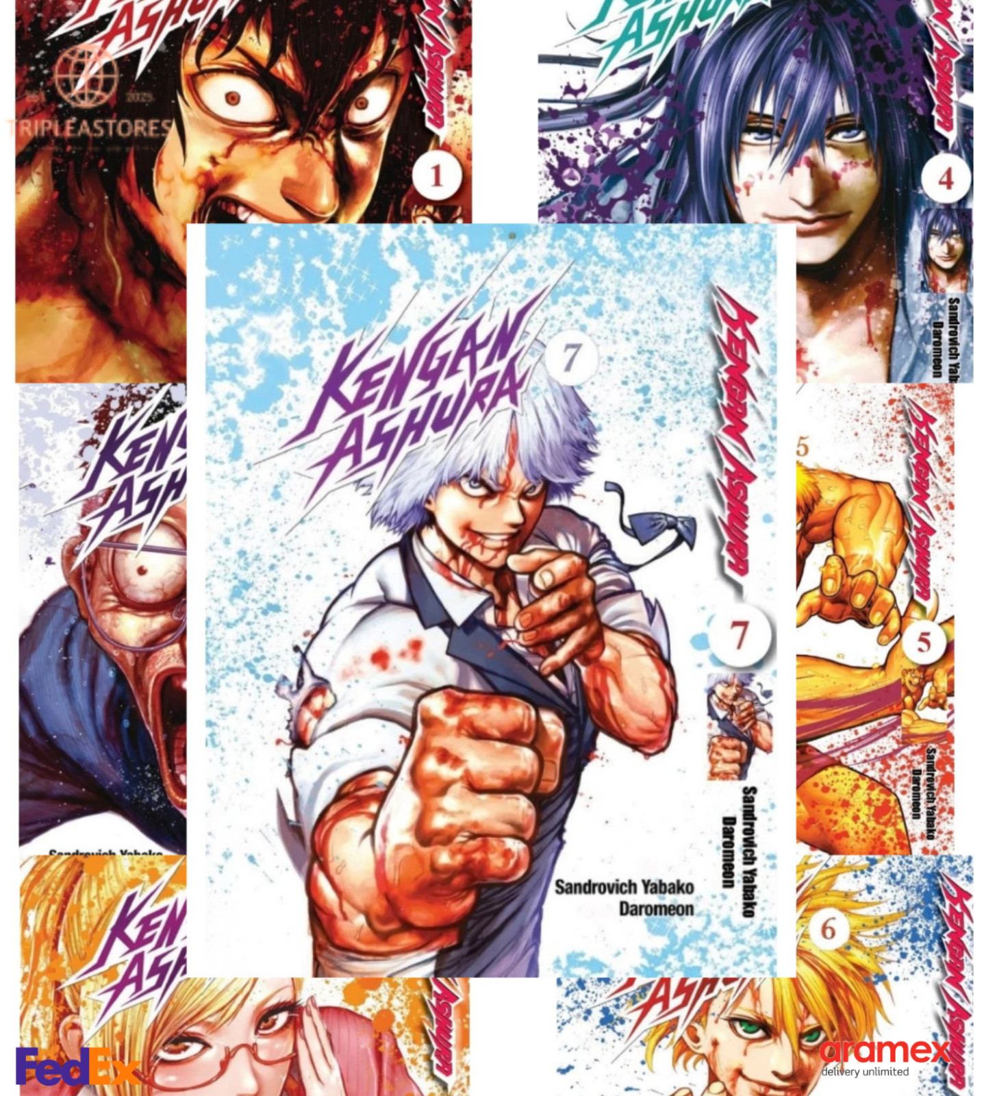 Kengan Ashura Manga Vol 1-27 English Loose Set New by Sandrovich Yabako-Exp Shi 
