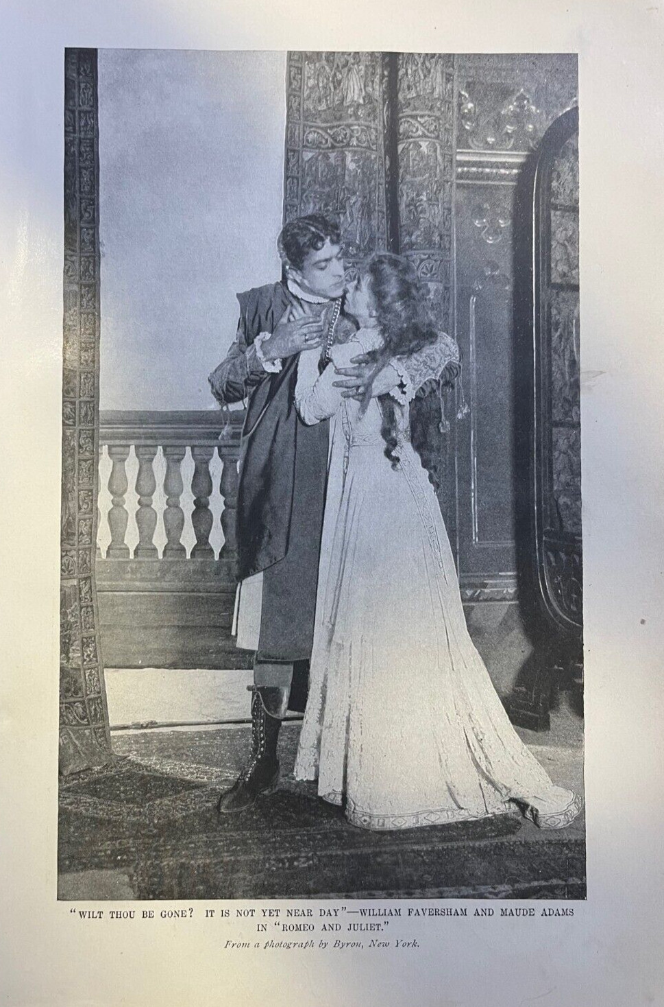 1899 Vintage Magazine Illustration Actors William Faversham and Maude Adams
