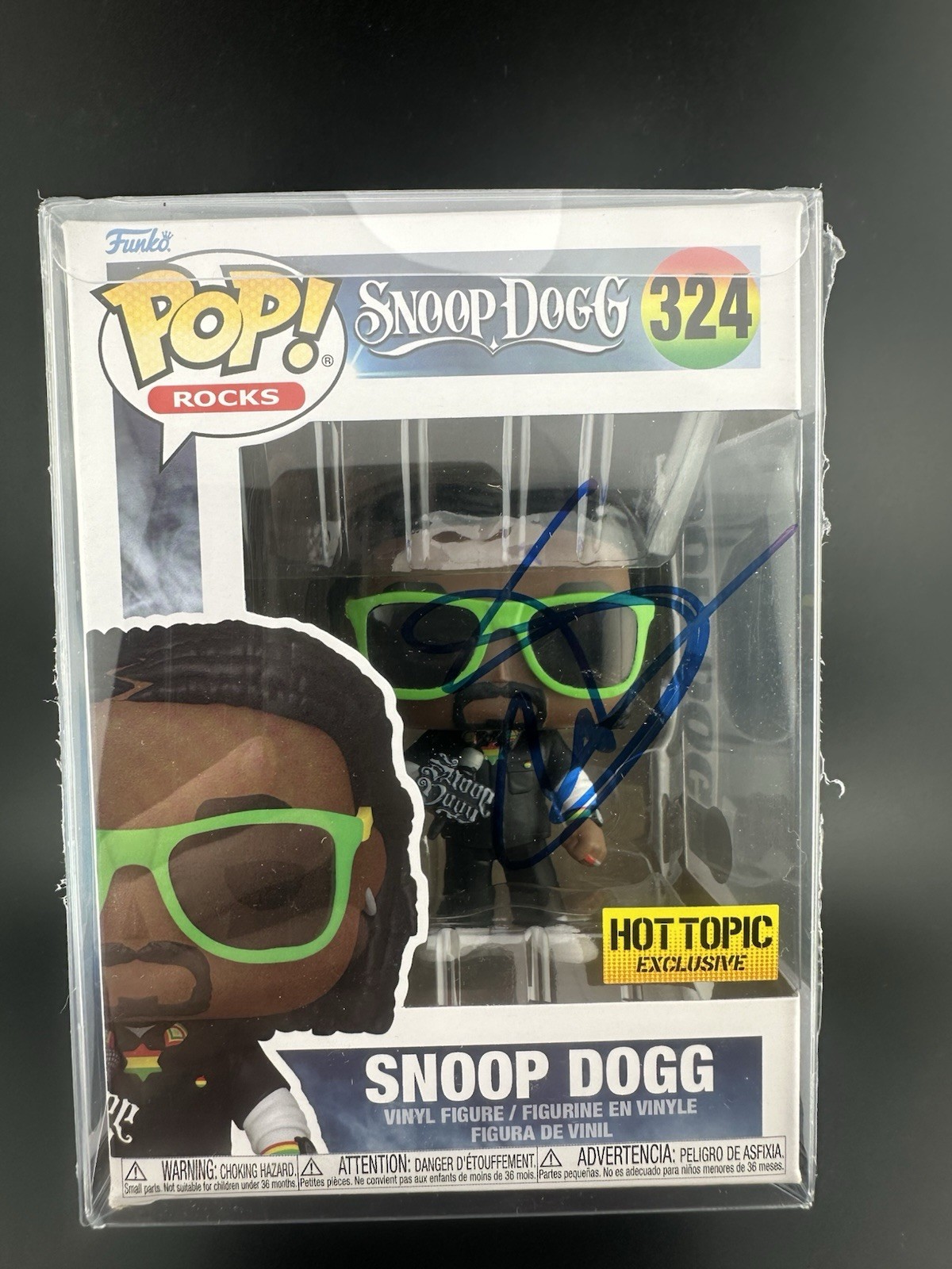 SNOOP DOGG SIGNED FUNKO POP HOT TOPIC EXCLUSIVE FIGURE #324 BECKETT COA