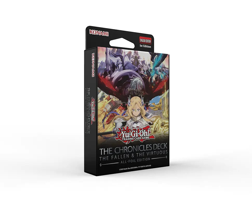 Yu-Gi-Oh 1x THE CHRONICLES DECK: The Fallen & The Virtuous - EU Sealed - 1st E Yu-Gi-Oh 1x THE CHRONICLES DECK: The Fallen & The Virtuous - EU Sealed - 1st E