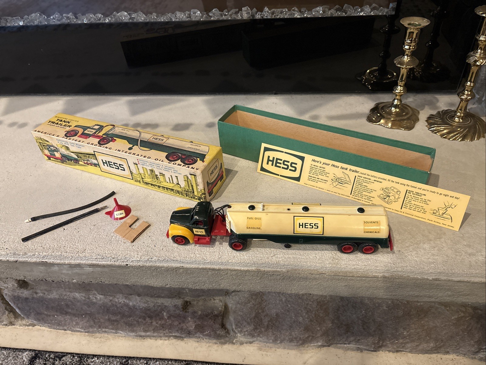ORIGINAL Authentic 1964 HESS B-MAC TANKER TRUCK W Box Wow 1st Year Rare Vtg