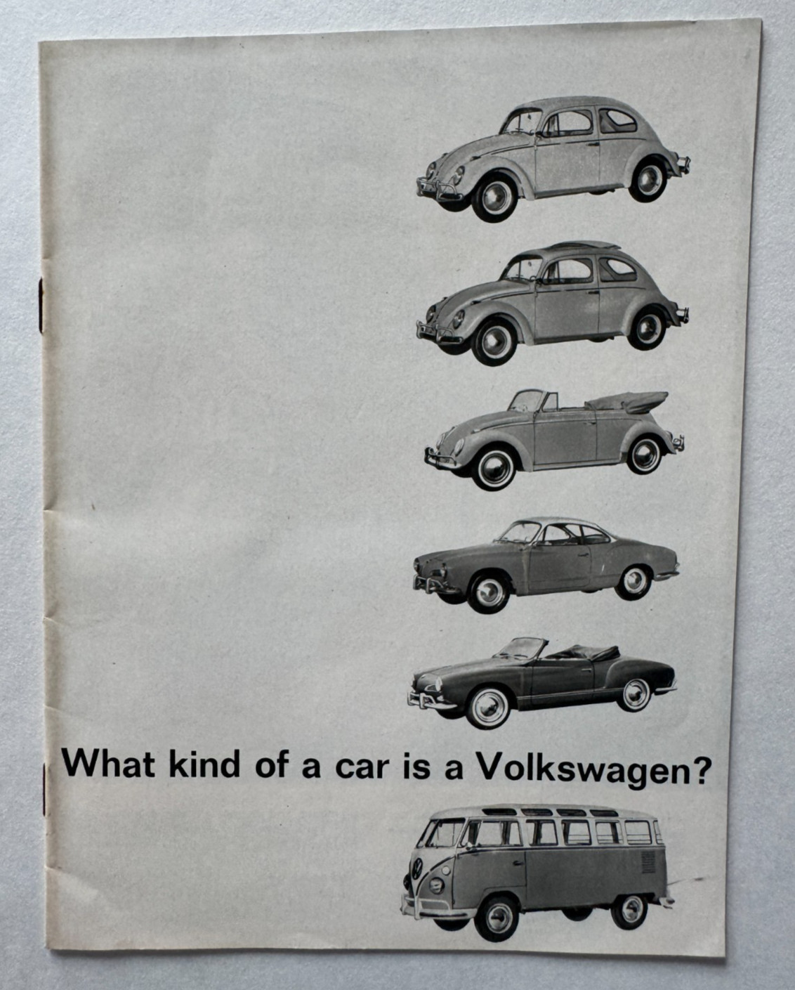 Vtg ca 1962 VW Volkswagen Brochure Sedan Beetle Karmann Ghia Station Wagon van