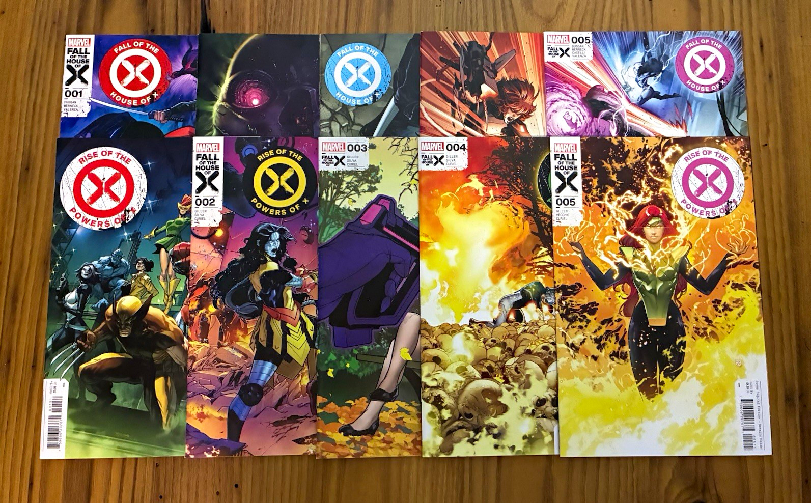 FALL OF THE HOUSE OF X + RISE OF THE POWERS OF X (COMPLETE SET OF 10 LOT) NM