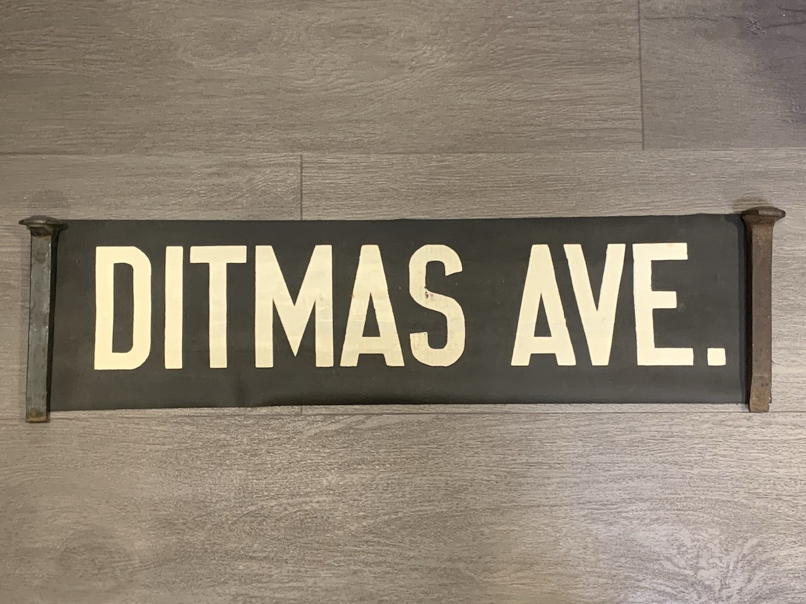 NYC SUBWAY ROLL SIGN LARGE BMT DITMAS AVENUE BOROUGH PARK BROOKLYN CULVER LINE