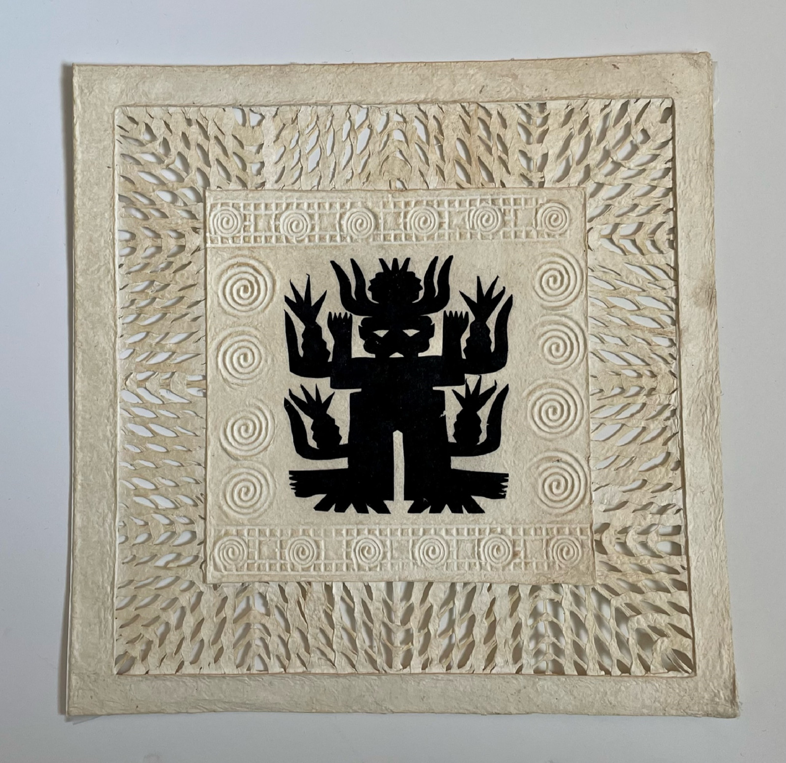 Papel Amate- with Nuju Sprit Black Cutout - \