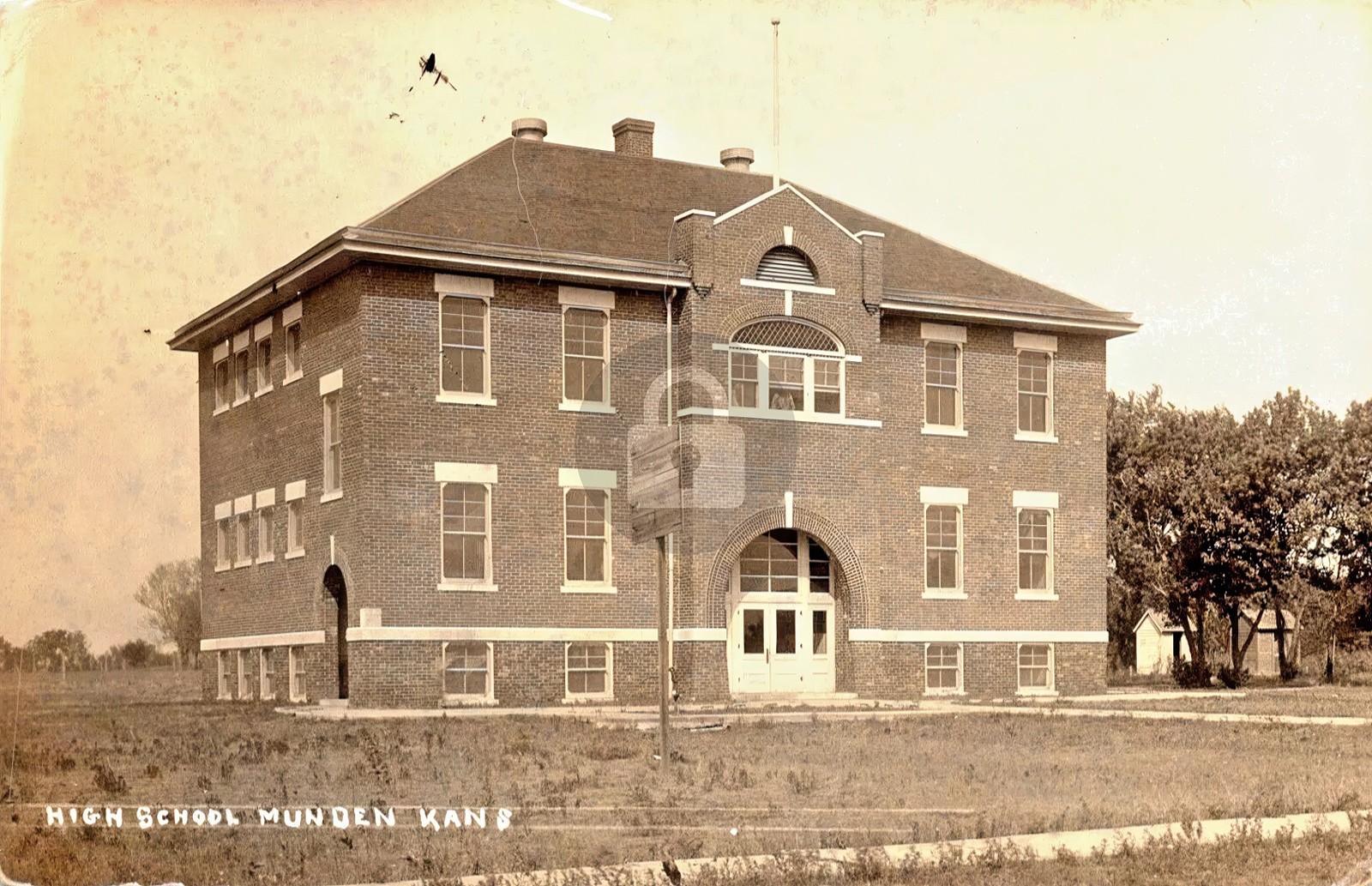 Munden KS Kansas High School 1915 RPPC Photo Postcard COPY Munden KS Kansas High School 1915 RPPC Photo Postcard COPY