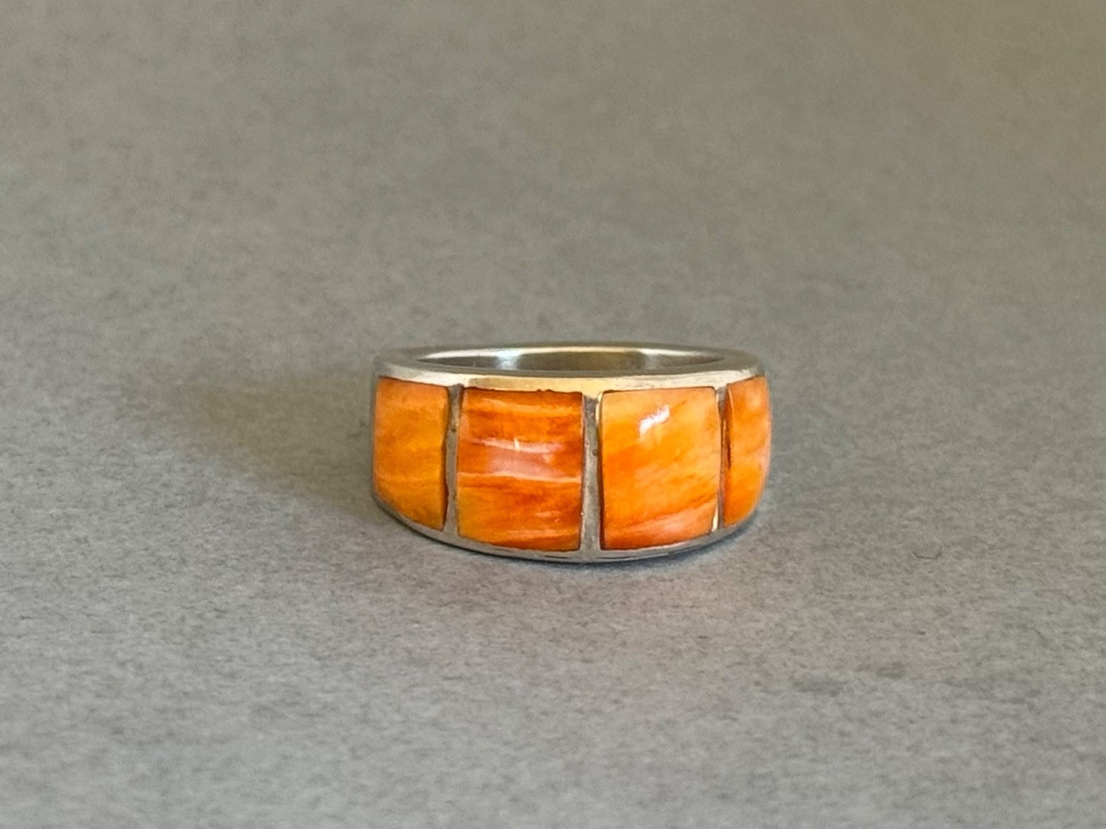 Unused Navajo Sterling Silver and Spiny Oyster Ring Size 6 Unused Navajo Sterling Silver and Spiny Oyster Ring Size 6