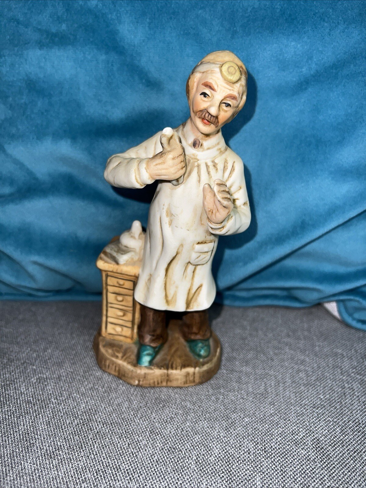 Vintage Rare Brinns Hand painted Bisque Porcelain Dentist Figurine Antique Vintage Rare Brinns Hand painted Bisque Porcelain Dentist Figurine Antique