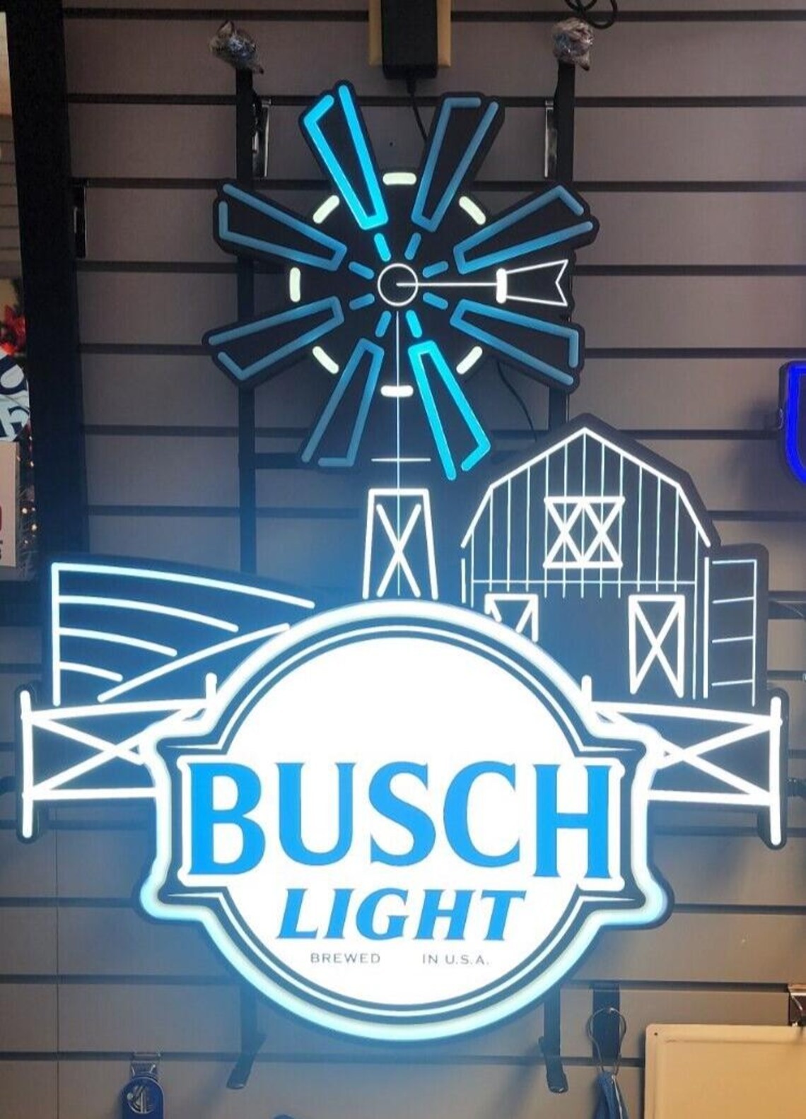 Agriculture Windmill Farm Beer  Vivid LED Neon Sign Light Lamp Dimmer
