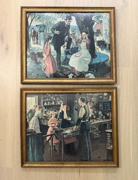 Vintage HERBERT MORTON - American Optical Paintings (2)